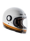 Motorcycle Bike Helmet Torc T1 ISO Bar Gloss White DOT Retro Full Face Large
