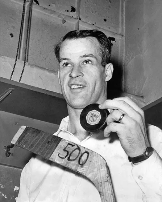 Detroit Red Wings GORDIE HOWE Glossy 8x10 Photo 500th Goals Print Hockey Poster - Image 1 of 1