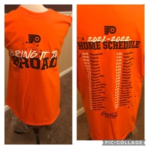 Opening Night 2021/22 BRING IT TO BROAD / Schedule Philadelphia Flyers T-Shirt - Picture 1 of 6