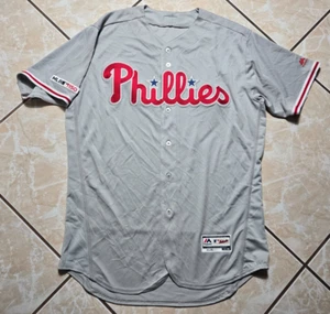 Majestic Philadelphia Phillies Authentic Flex Base Gray Baseball Jersey Size 48 - Picture 1 of 13