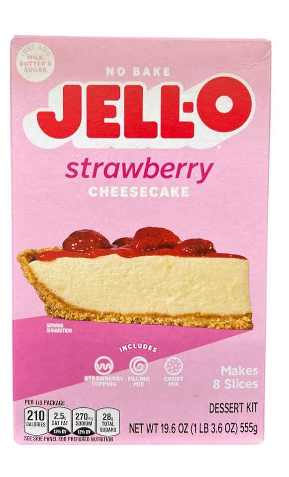Postre de queso de fresa Jello No Bake 19,6 oz Foto 1 de 1