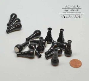 1:12 Dollhouse Miniature Ceramic Vase Black/ Miniature Home HMN 1442 - Picture 1 of 3