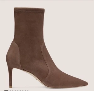 STUART WEITZMAN 75 STRETCH SUEDE BOOTIE TAUPE COLOR, SIZE 6,5, $ 595 - Picture 1 of 6