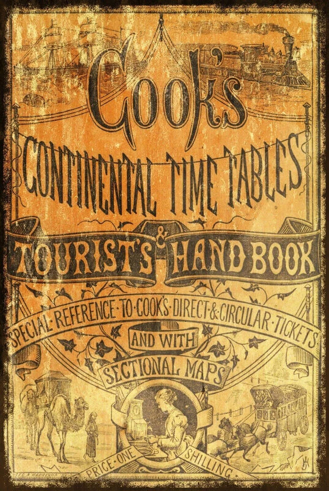 Placa de letrero de metal estilo retro de mapa continental de viaje de Cook's aspecto vintage Foto 1 de 1