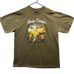 Herren Harley Davidson Chester’s Eagle Rock Ioaho T-Shirt Grün XL LIVE TO RIDE - Bild 1 von 2