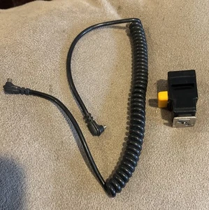 Flash Hot Shoe Adapter * Adjustable Bounce Pivots App 180* w/PC to PC Flash Cord - Picture 1 of 18