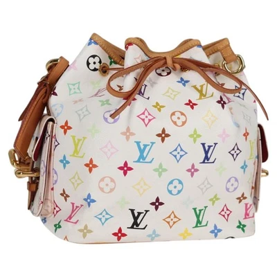 Auténtico bolso Petit Noe multicolor con monograma blanco M42229 LV BA2116V de Louis Vuitton Foto 1 de 4