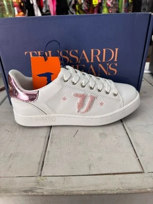 Zapatillas Mujer Trussardi Blancas Talla EU37 Suela Interna 23Cm/Externa 24Cm Foto 1 de 4