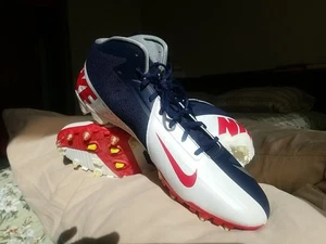 New NIKE Vapor Talon Elite 3/4 TD Molded Football Cleats Navy White Red Mens s15 - Picture 1 of 8