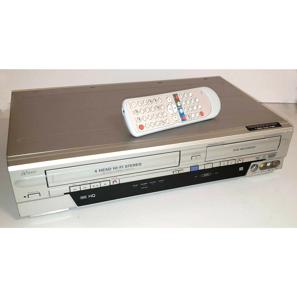 Funai WV20V6 Grabadora de DVD VCR Combo 1 Botón Vhs a DVD Doblaje con Control Remoto Foto 1 de 4