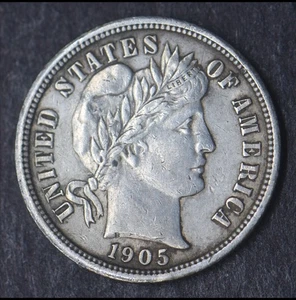 1905-S Barber Silver Dime 10C [COINGIANTS] - Bild 1 von 2