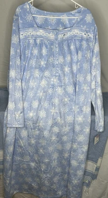 Croft and Barrow 1/4 Botón Imitación Piel Bata Abrigo Azul con Copos de Nieve 3XL NUEVO CON ETIQUETAS Foto 1 de 4