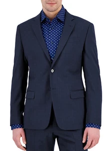 Armani Exchange Mens Slim Fit Wool Suit Jacket 44 Regular Dark Blue - NWT $475 - Picture 1 of 4