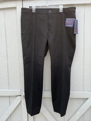 Pantalones de trabajo adelgazantes tallados Chaps Fit Shape 20WS x 29 negros elásticos nuevos $65 Foto 1 de 4