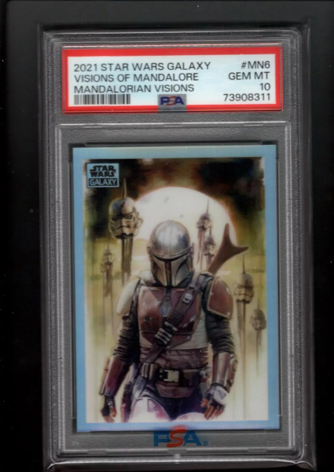 2021 Topps Star Wars Galaxy Chrome Mandalorian Visions MN-6 Psa 10