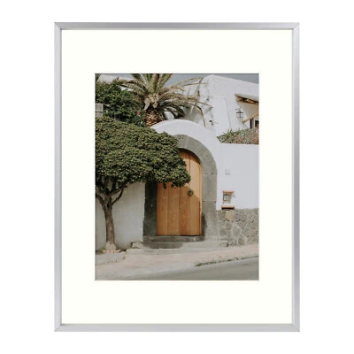 Marcos de fotos de metal de aluminio 8x10 11x14 12x12 12x16 16x20 vidrio real con tapete Foto 1 de 4