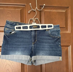 Wonder Nation Jean Shorts Girls 18 Denim Roll Hem Causal Everyday - Picture 1 of 3