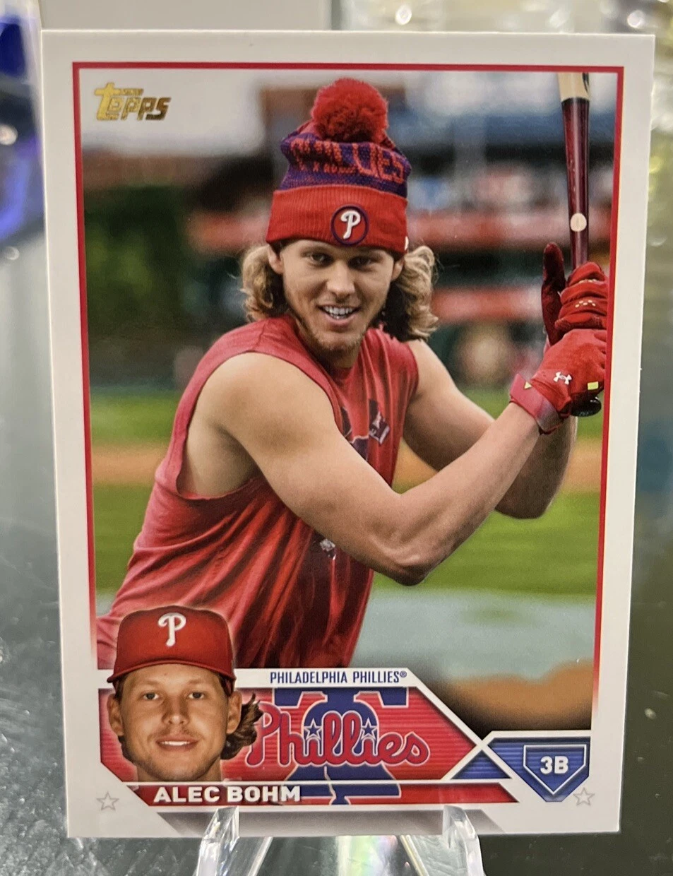 Alec Bohm 2023 Topps #128 Golden Mirror Image Variation