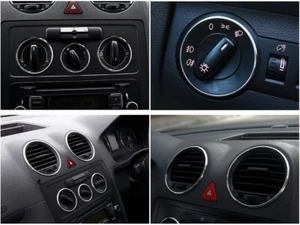 Per VW Caddy 03-10 8 Anillos pulidos de aluminio para el panel de instrumentos - Picture 1 of 13