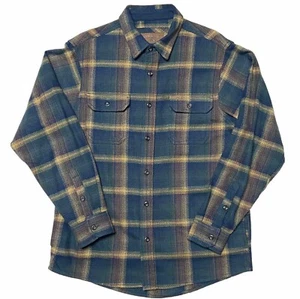 Orvis Classic Collection Heavy Flannel Shirt Jacket Shacket Pockets Plaid Medium - Picture 1 of 16