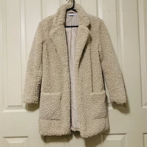 Fluffy Teddy Jacket Coat Teen Girls Youths Size 14 - Picture 1 of 10