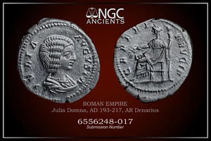 Julija Domna NGC Ch XF ANTIKE RÖMISCHE MÜNZEN AD 193-217 AR Denar A1069 - Bild 1 von 9