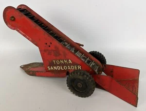 Vintage 1961 TONKA TOYS Mound MN Pressed Steel Red SAND LOADER Escalator Trailer - Picture 1 of 4