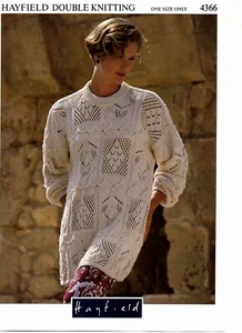 Hayfield 4366 sweater one size only   knitting pattern - Picture 1 of 1