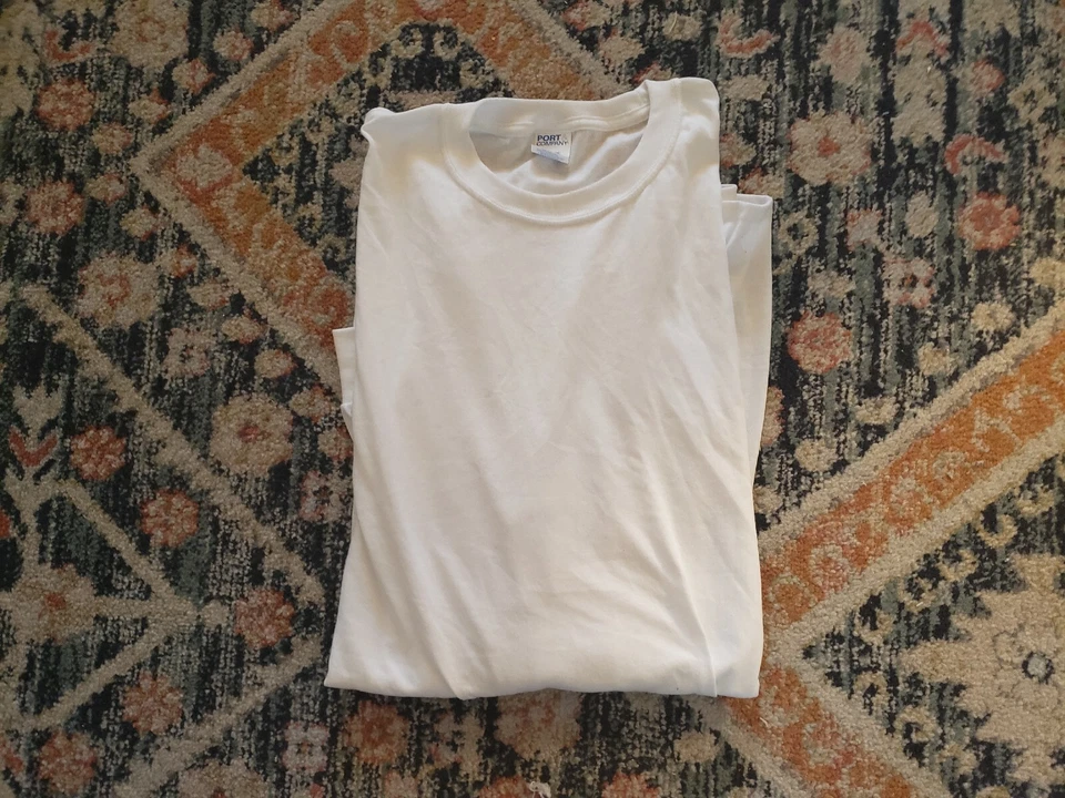 Brand New Plain White T-Shirt Long Sleeve Size 3XLT - Image 1 of 1