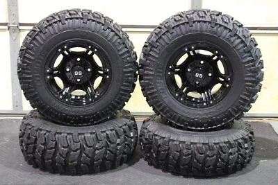 YAMAHA VIKING 700 25" COYOTE ATV TIRE & VIPER BLK WHEEL KIT IRSL8 - Image 1 of 4