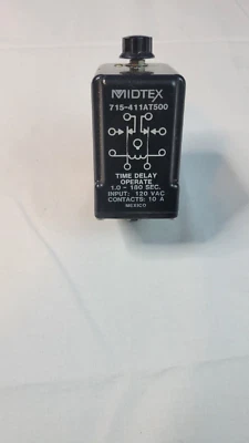 MIDTEX 715-411AT-500 / 715411AT500  TIMED RELAY -TESTED - Image 1 of 4