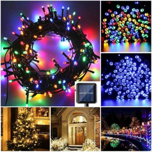 Solar Powered Rope Fairy String Lights Waterproof Outdoor Garden Pool Decoration - Picture 1 of 55