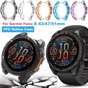 For Garmin Fenix 8 43mm 47mm 51mm TPU Shockproof Bumper Protective Case Cover - Picture 1 of 22