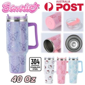SANRIO Water Bottle Vacuum Flask Kuromi Insulated Cup Travel Stainless Steel Mug - Picture 1 of 12