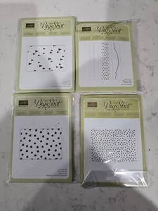 Lot Of 4 Stampin Up! Textured Impressions On Point, Lucky Stars-Sizzix Big Shot - Picture 1 of 8