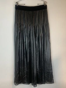 Alfani Women's Wide Leg Pants Black Metalic Pull on Stretch High Waist Party - Picture 1 of 11