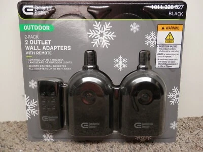 Commercial Electric Wireless Indoor/Outdoor Remote Control Outlet 2 Pack - Image 1 of 3