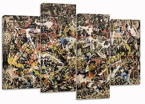 jackson pollock 4, stampe su tela con cornice divisa - Foto 1 di 6