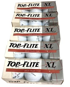 Top Flite XL Golf Balls High Trajectory Xtra Long 15 Balls (5 sleeves of 3) NEW - Picture 1 of 6