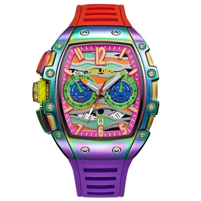 Reloj pulsera Welder W75 exclusivo WRM2013 cuarzo, púrpura, tono rojo, para hombre Foto 1 de 4