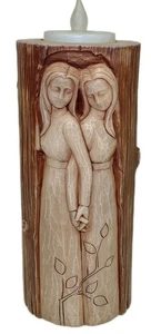 Portacandele 6" Sorelle e Amici Betty Singer Collezione Vintage 2007 Resina - Foto 1 di 5