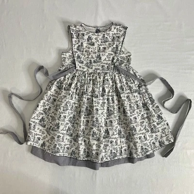 Maggie & Zoe Girls Black & White French Provincial Apron Dress Sz 6 - Image 1 of 4