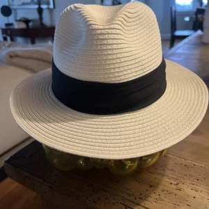 SCALA Fine woven  Raffia Straw gambler Scala, Style# MS321 Ivory2 NWO tags - Picture 1 of 9