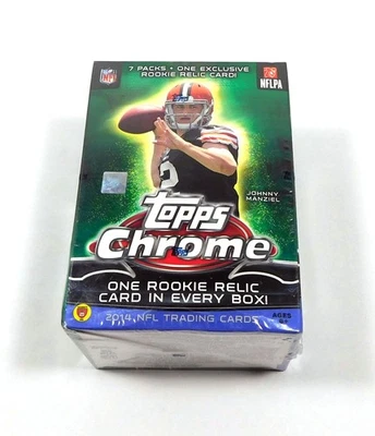 2014 Topps Chrome Football Blaster Box Sealed (7 Packs + 1 Rookie Relic Card) - Image 1 of 2