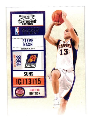 2010-11 Playoff Contenders Patches #12 Steve Nash Phoenix Suns - Image 1 of 2