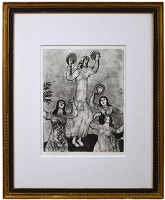 Marc Chagall " BIBEL " 1956 Radierung Druck Autogramm Größe H 22,4 x B 18,3... - Bild 1 von 4