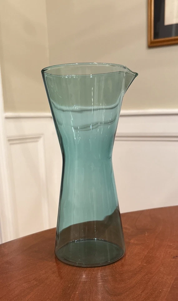 Jarra jarra de vidrio IITTALA Finlandia Kartio Kaj Franck verde azulado oscuro/azul marino Foto 1 de 3