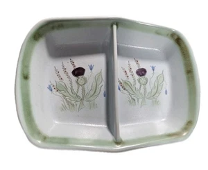 Vintage Scotland Buchan Stoneware 11" Divided Baker Dish Thistleware 270D-11 XC - Picture 1 of 10