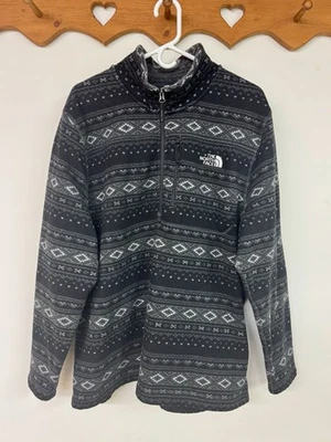The North Face 1/4 Zip Tsilian Pullover Jacket Men’s XXL Gray Black Fair Isle - Image 1 of 4