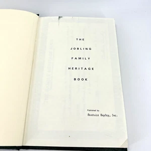 Jobling Family Heritage Book Beatrice Bayley Inc History and Genealogy - Imagen 1 de 10